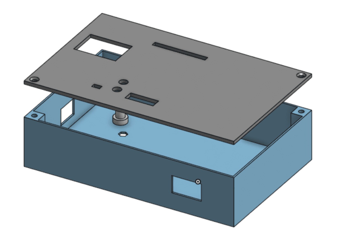 CAD assembly of the PCB & battery enclosure