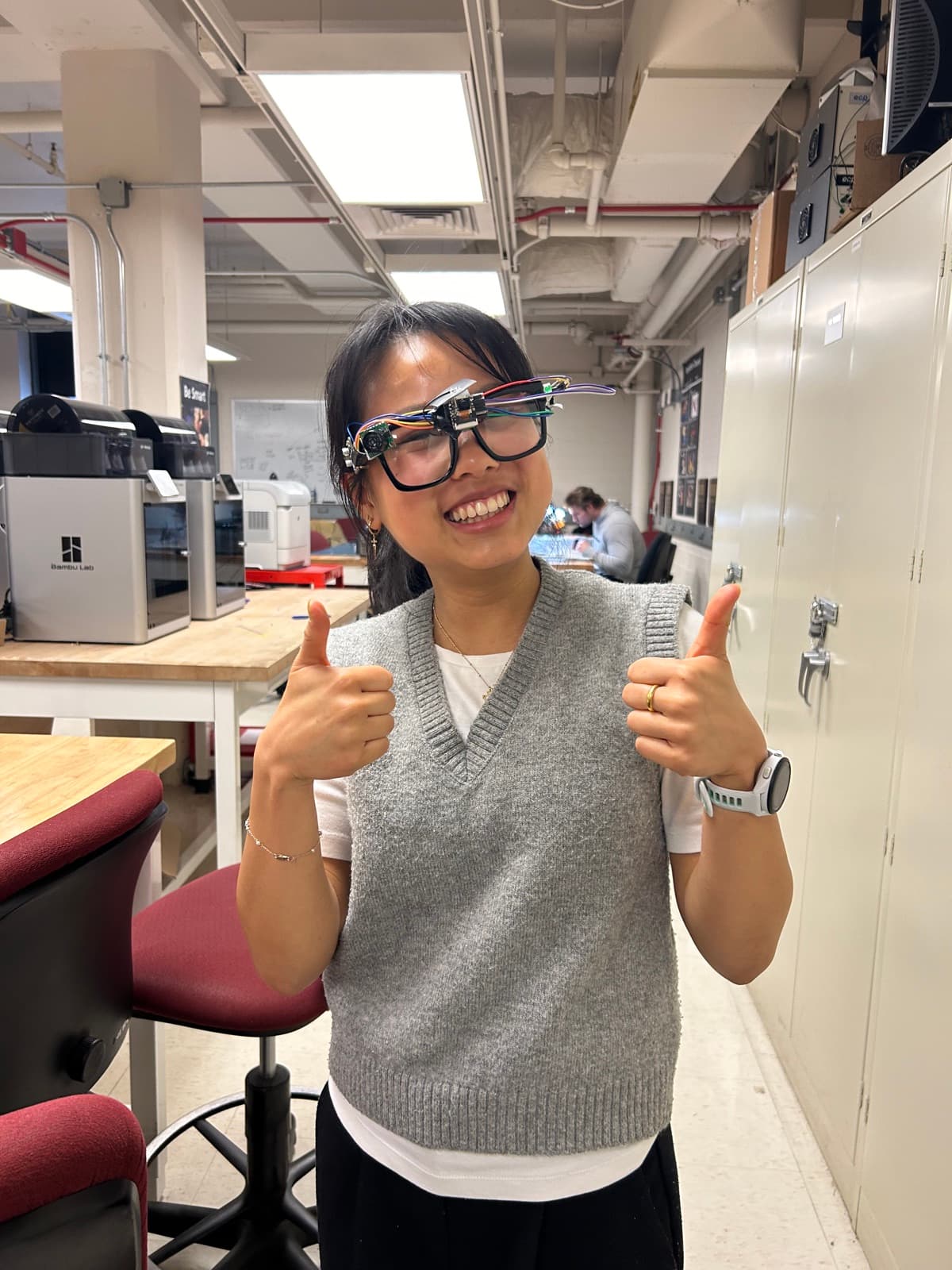 Wearing the final prototype