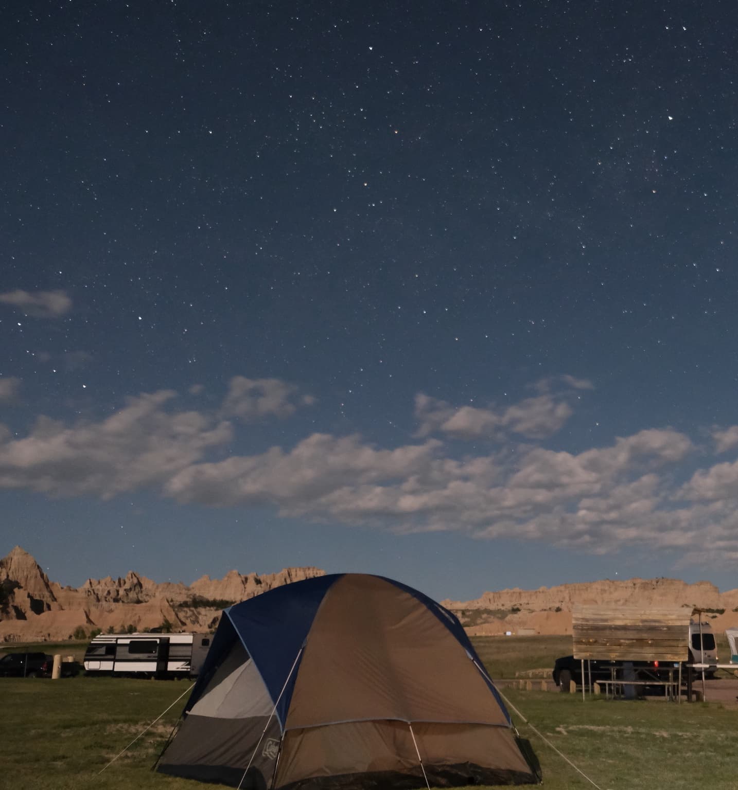 Camping under the stars